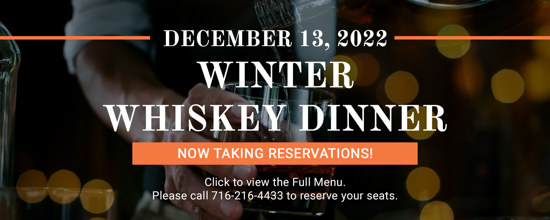 You are currently viewing 12/13/22 Winter Whiskey Dinner
