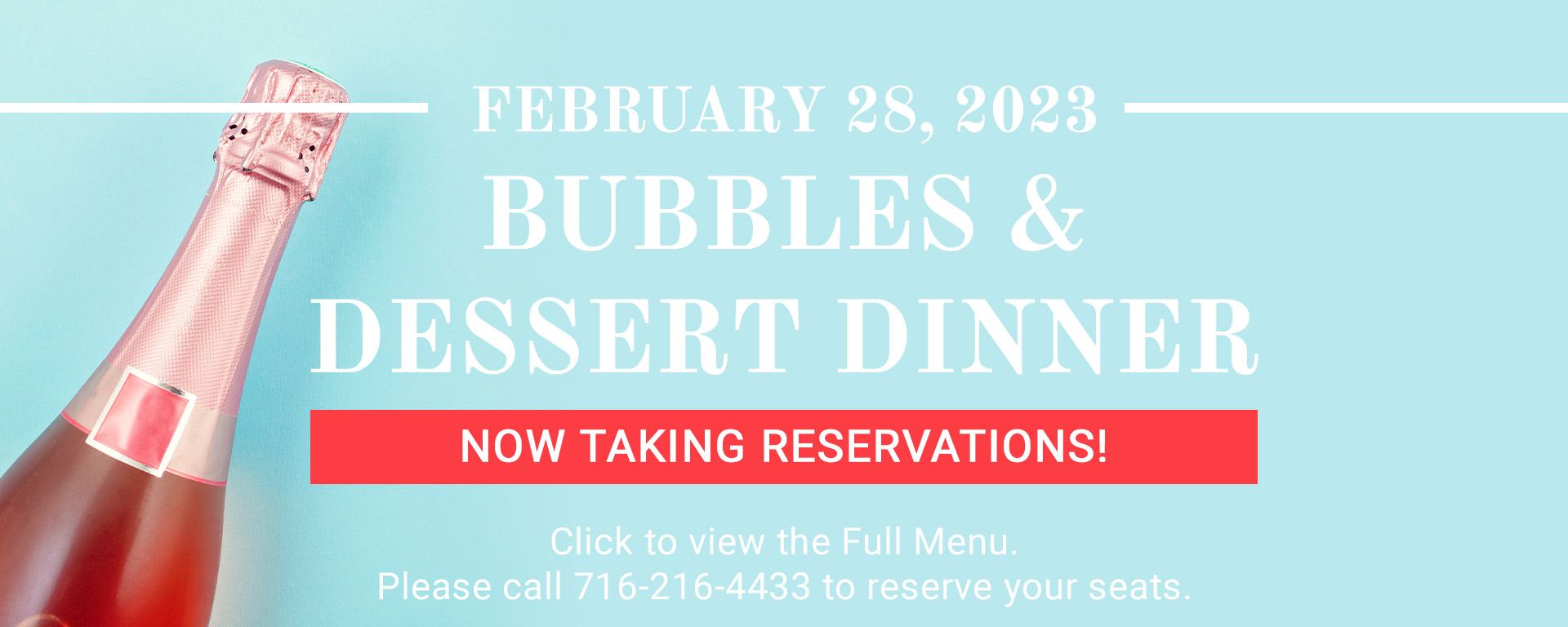 You are currently viewing 02/28/2023 Bubbles & Desserts
